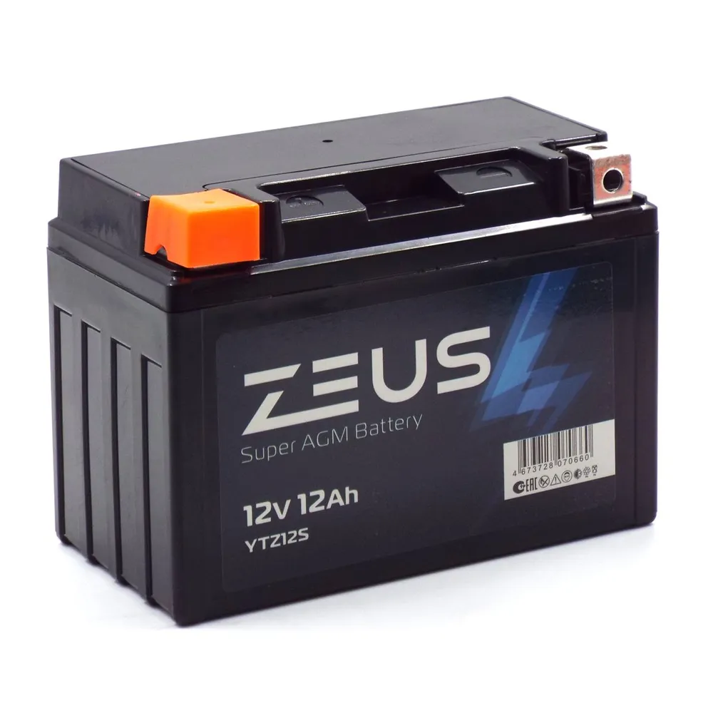 фото Аккумулятор zeus super agm ytz12s (12v/12ah) (utz12s, ст 1211)