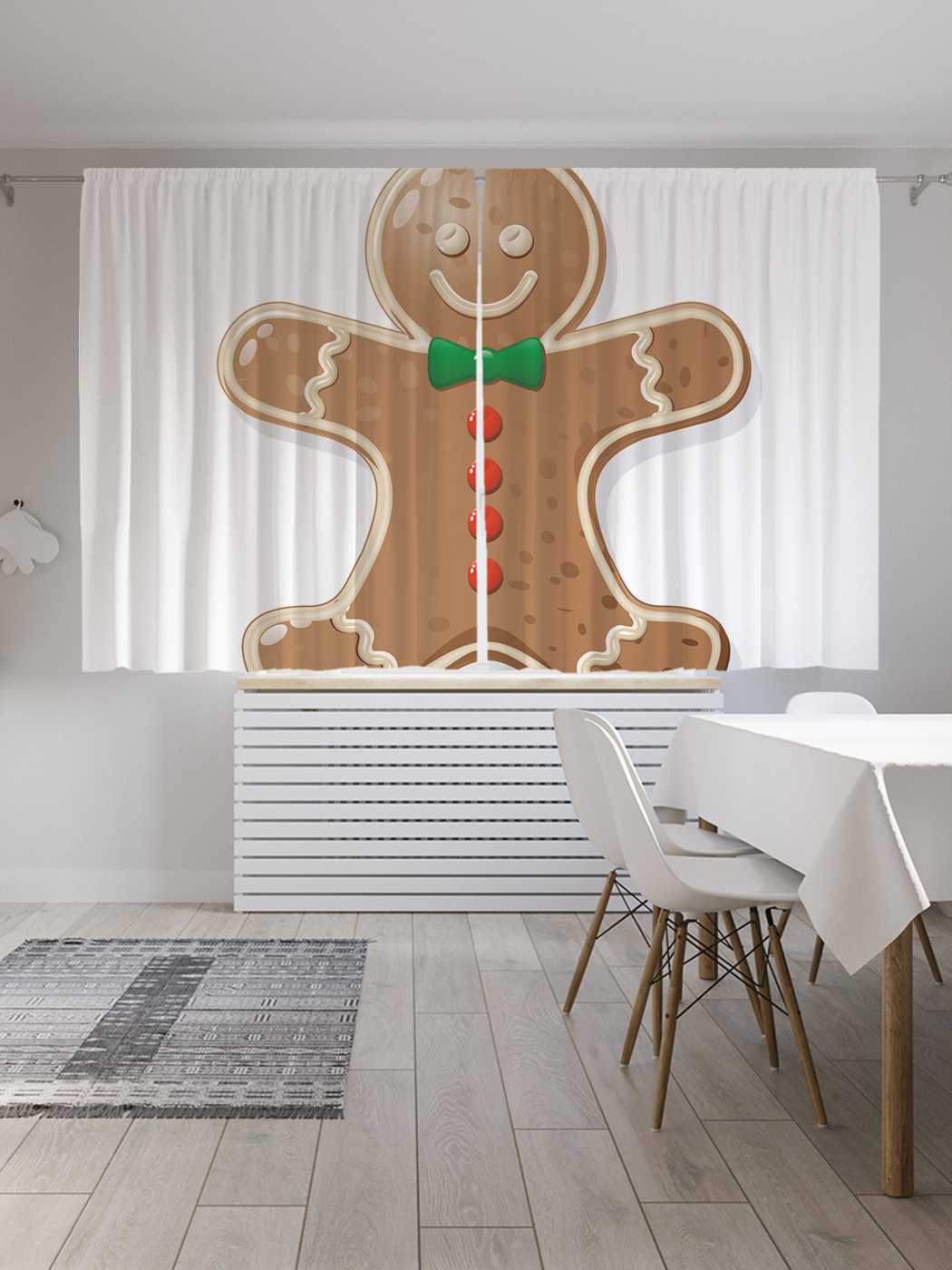 

Классические шторы JoyArty "Веселый человечек", серия Oxford DeLux, 2 полотна 145x180 см, Веселый человечек