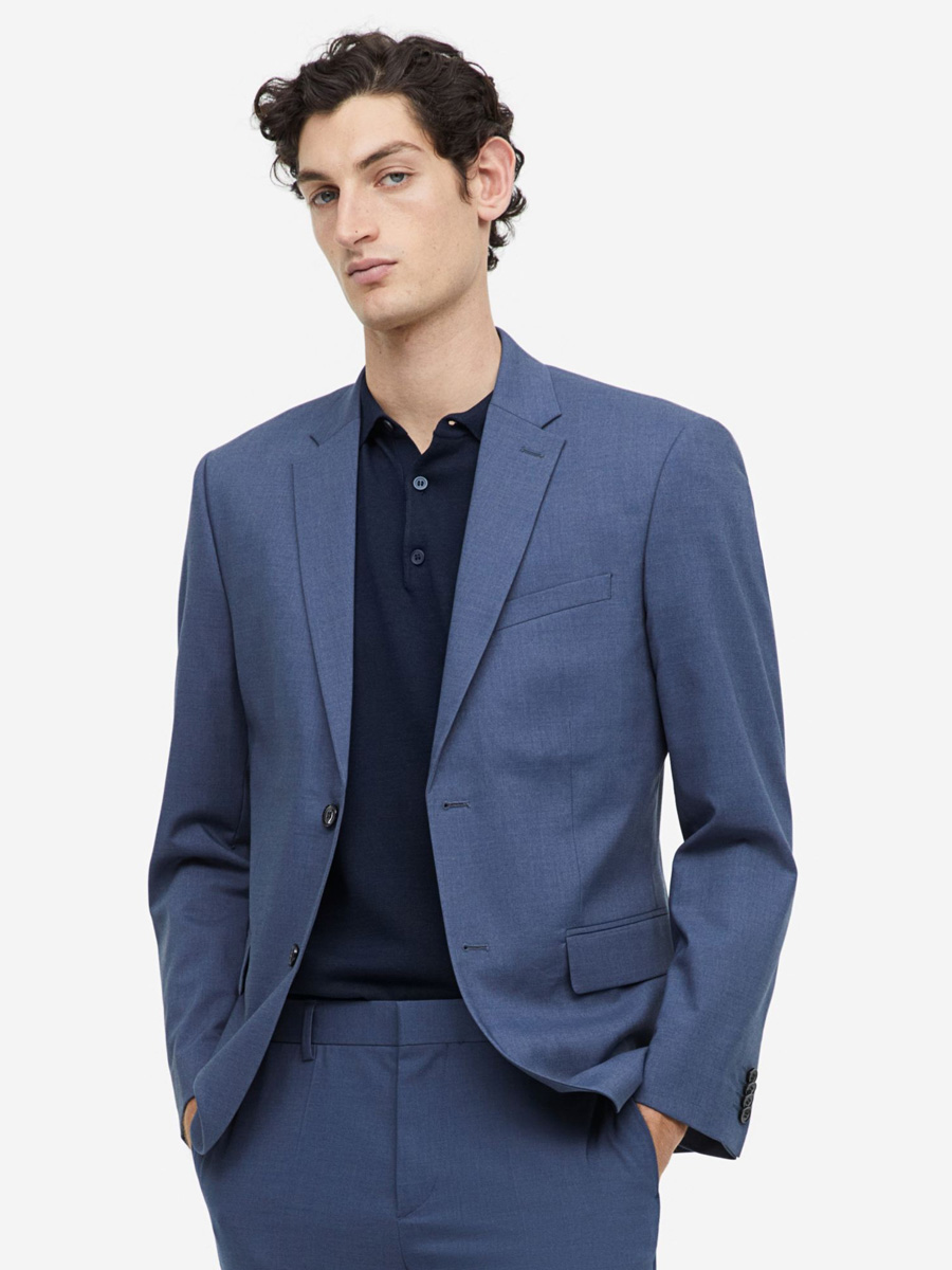 

Пиджак мужской H&M 713986 синий 50 RU, 0713986