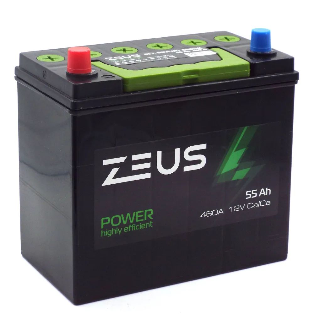 Аккумулятор автомобильный ZEUS POWER Asia 65B24R 55 А*ч 238x125x225 Прямая полярность