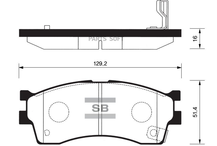 

Тормозные колодки Sangsin brake передние дисковые SP1113