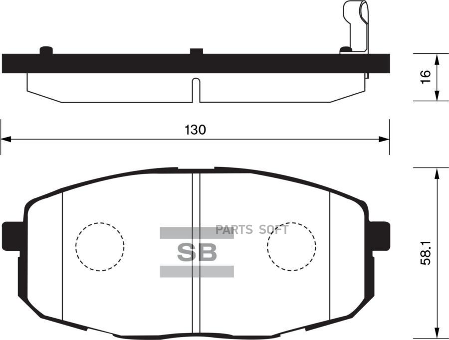 

Тормозные колодки Sangsin brake передние дисковые SP1162