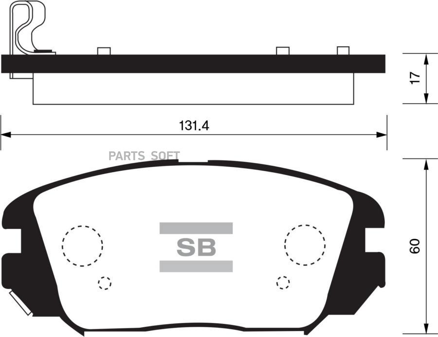 

Тормозные колодки Sangsin brake передние дисковые SP1182