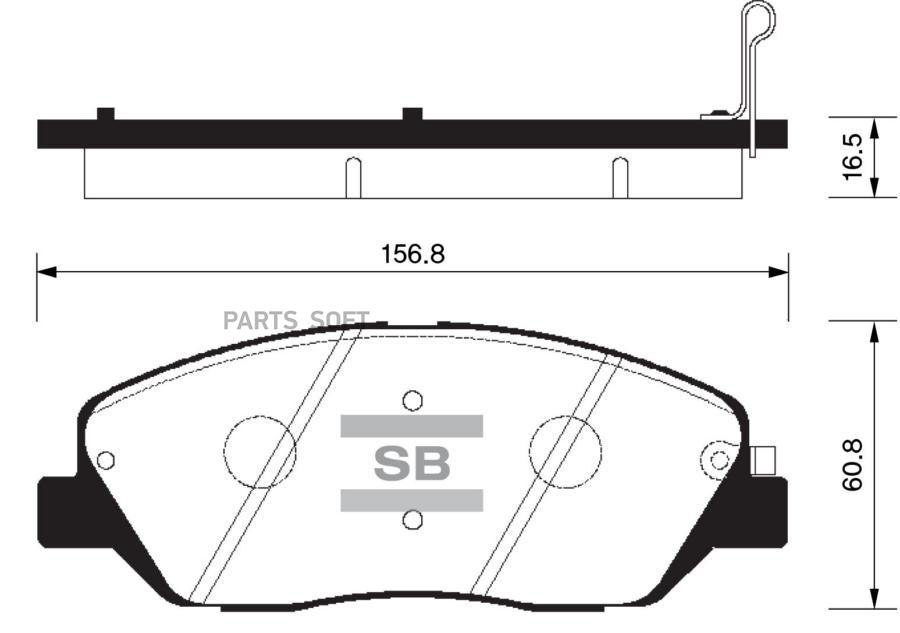 

Тормозные колодки Sangsin brake передние дисковые SP1194