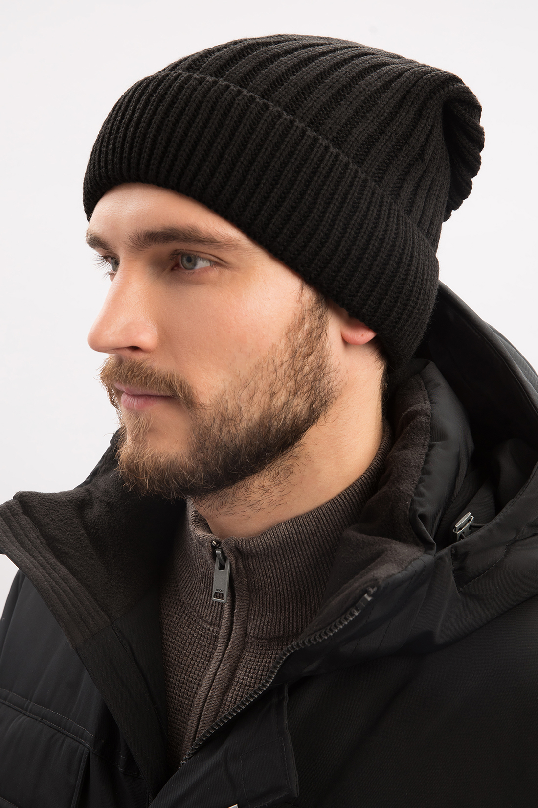 

Шапка бини мужская Baon B8422521 black, р, Черный, B8422521