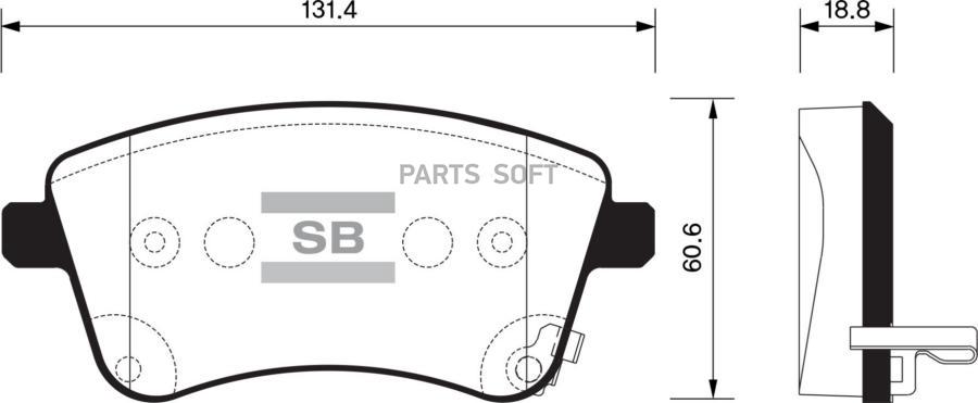 

Тормозные колодки Sangsin brake передние дисковые SP1515