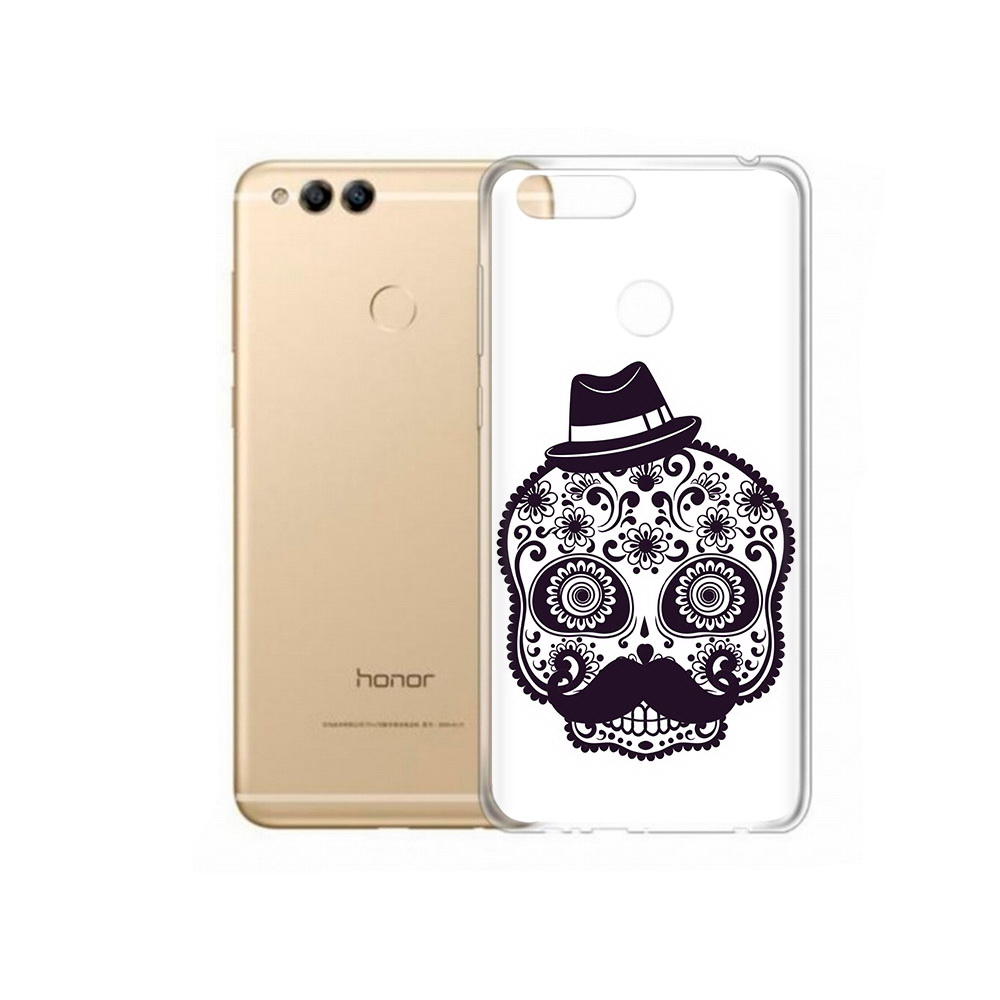 

Чехол MyPads Tocco для Huawei 7X разрисованный скелет (PT94112.65.575), Прозрачный, Tocco