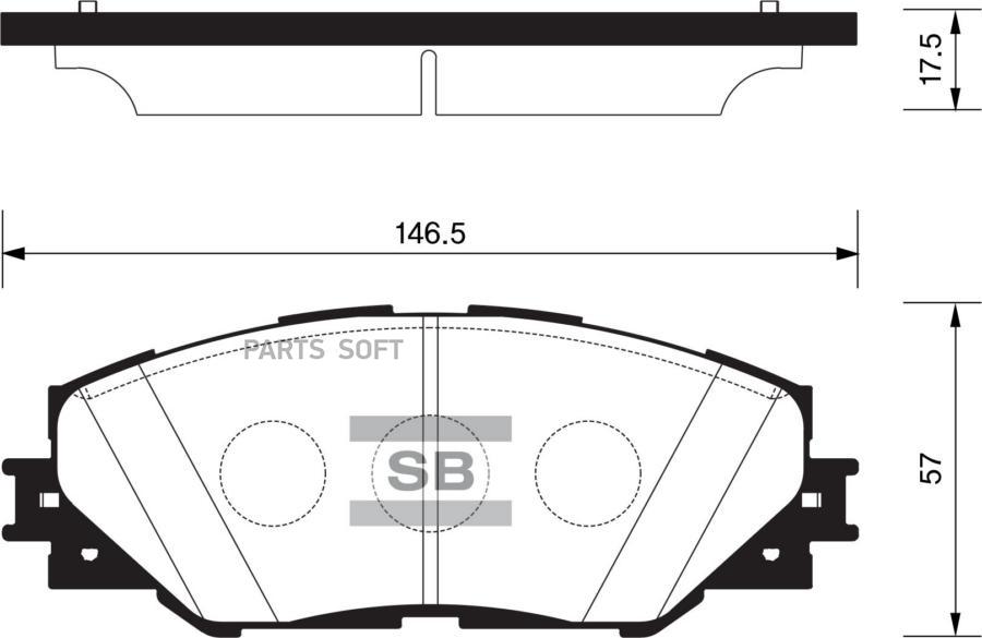 

Тормозные колодки Sangsin brake передние дисковые SP2138
