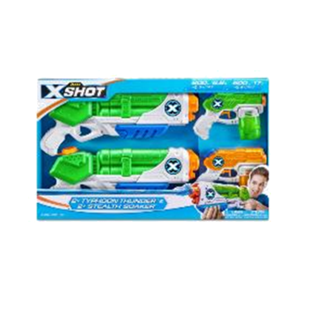 Водные пистолеты ZURU X-SHOT WATER WARFARE 4 Бластер игрушечныйа бластер игрушечный zuru s001 x shot water fast fill skins nano 4pk