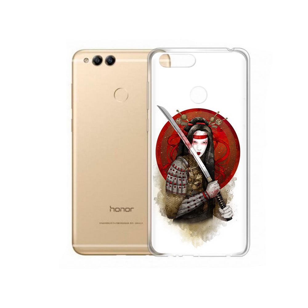 

Чехол MyPads Tocco для Huawei 7X рисованная девушка с катаной (PT94112.65.580), Прозрачный, Tocco