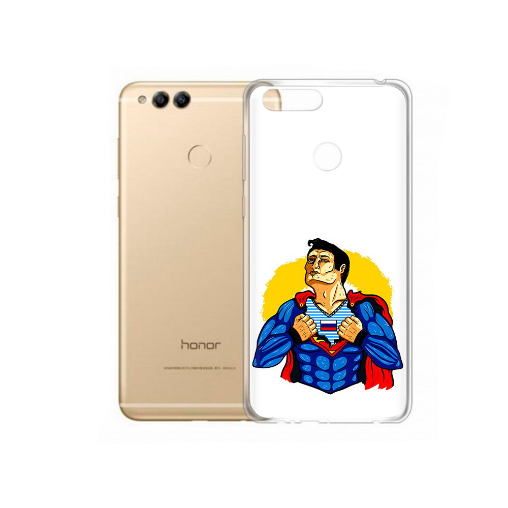 

Чехол MyPads Tocco для Huawei 7X русский супермен (PT94112.65.591), Прозрачный, Tocco