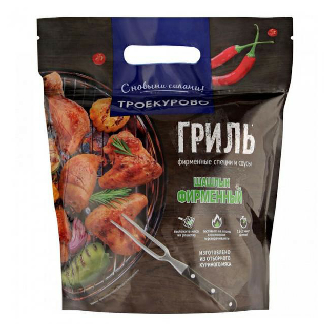 

Шашлык из цыпленка-бройлера Троекурово Фирменный охлажденный +-1,8 кг