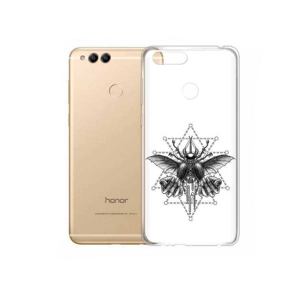 

Чехол MyPads Tocco для Huawei 7X скарабей (PT94112.65.601), Прозрачный, Tocco
