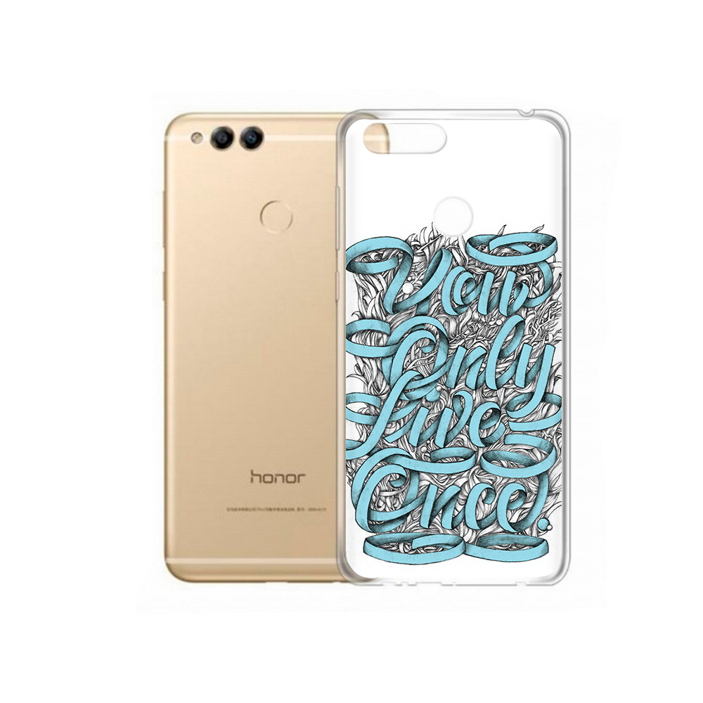

Чехол MyPads Tocco для Huawei 7X слова из ленты абстракция (PT94112.65.607), Прозрачный, Tocco