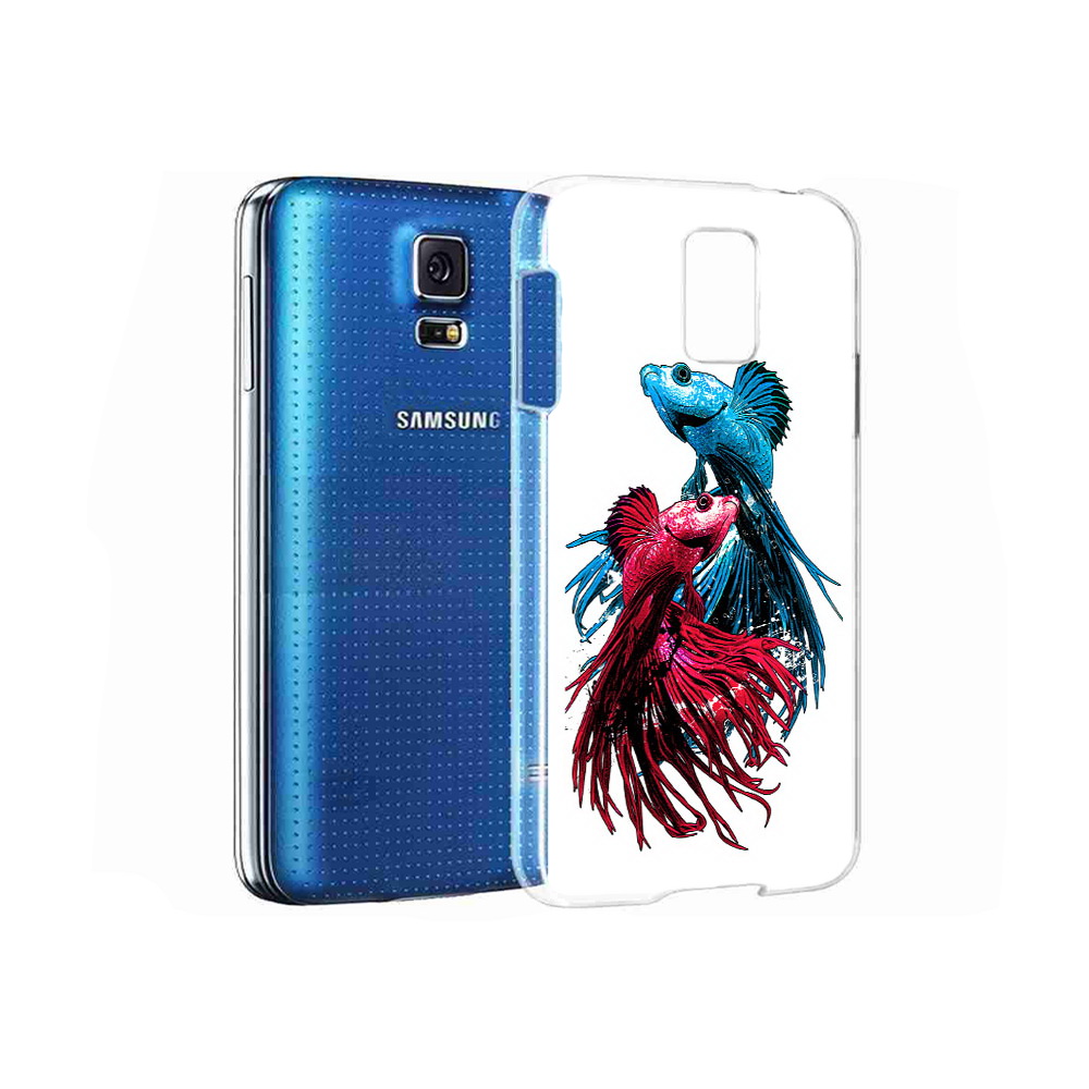 

Чехол MyPads Tocco для Samsung Galaxy S5 рыбы петушки (PT12196.512.592), Прозрачный, Tocco