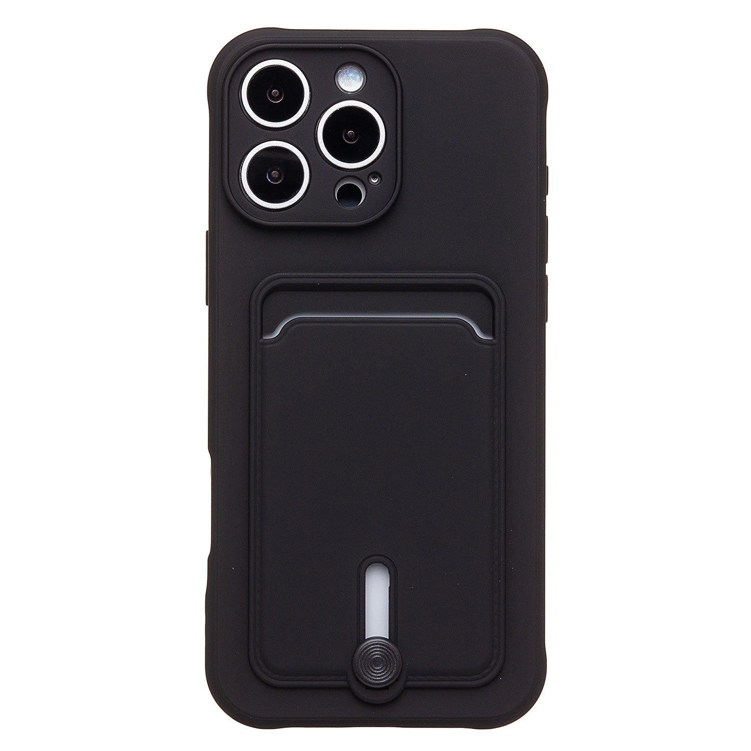 

Чехол iPhone 16 Pro Max силиконовый с картхолдером 4 <черный>