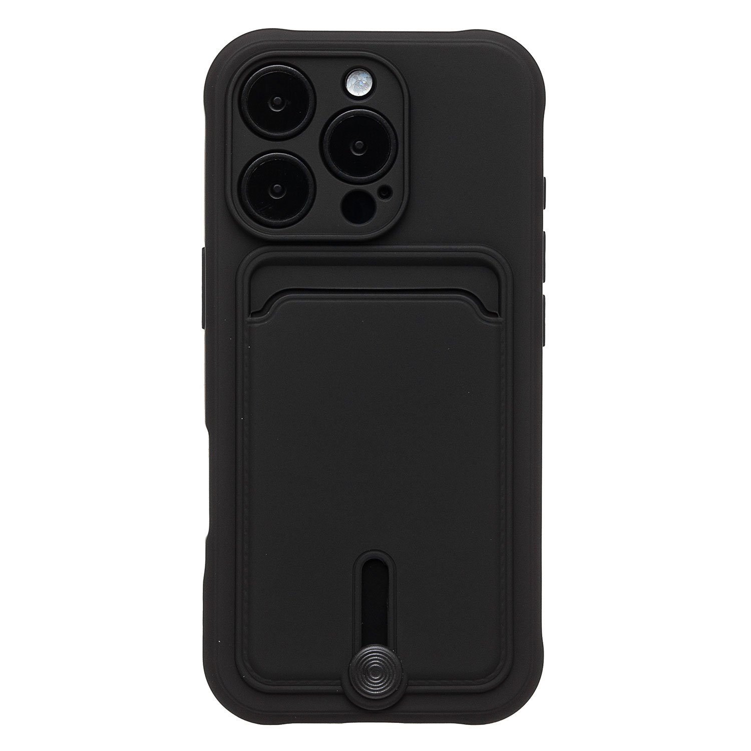 

Чехол iPhone 16 Pro силиконовый с картхолдером 4 <черный>