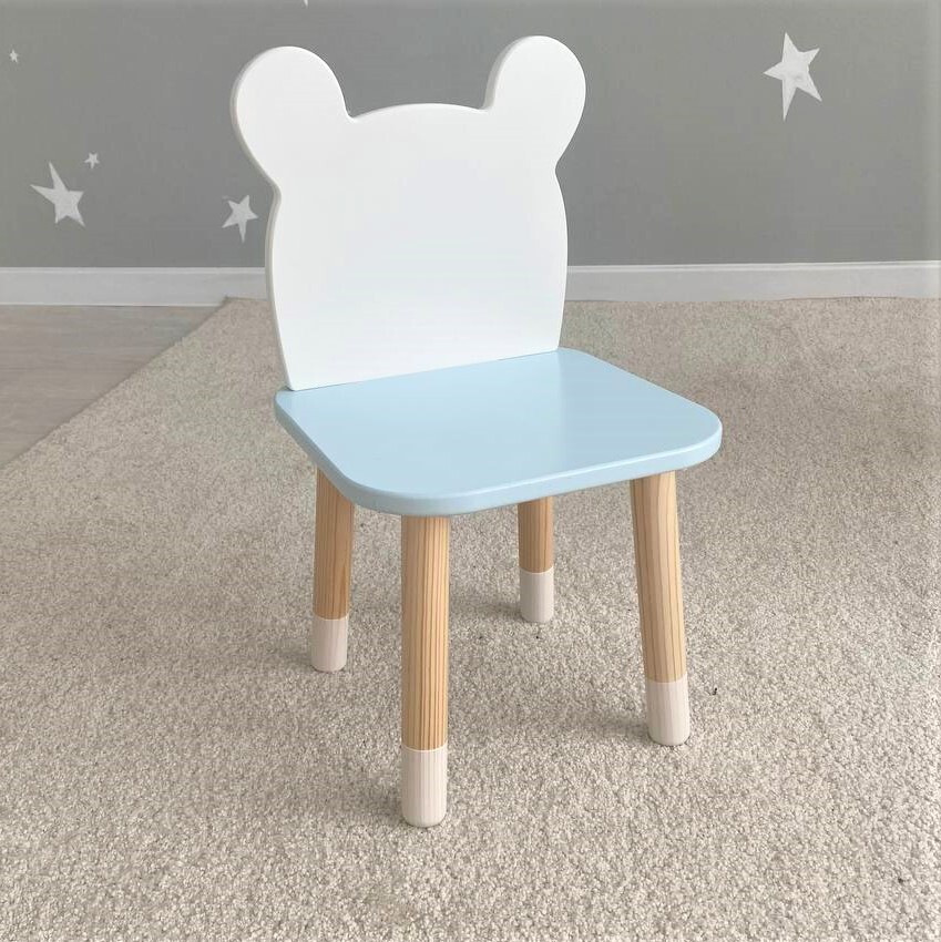 Детский стул DIMDOM kids, мишка, голубой
