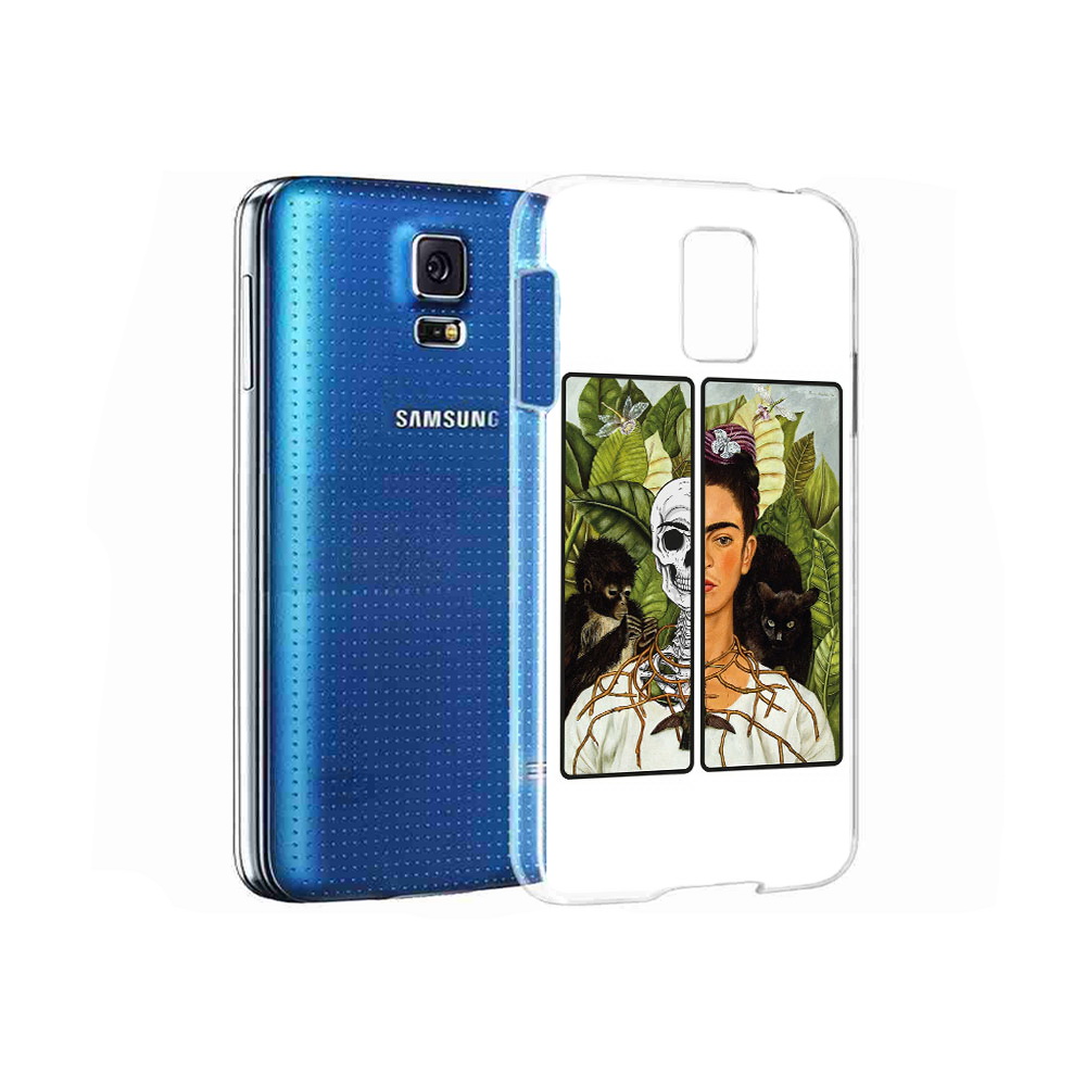 

Чехол MyPads Tocco для Samsung Galaxy S5 сдвоенная картинка девушка скелет, Прозрачный, Tocco