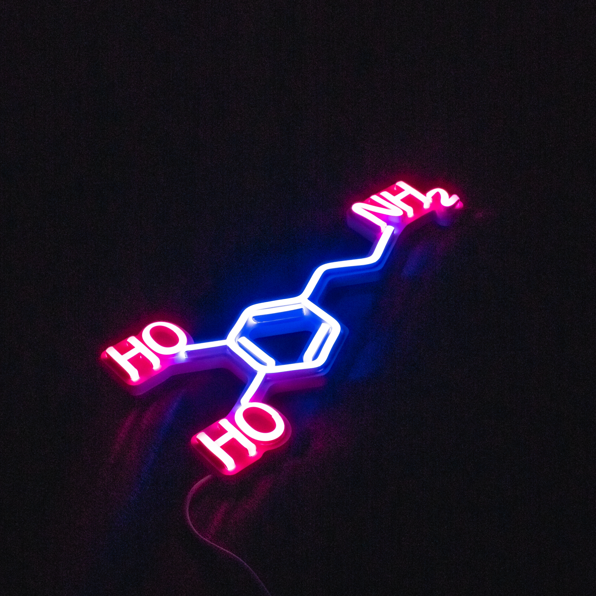 Светильник декоративный Неоновая Молекула дофамина, 30х15 см