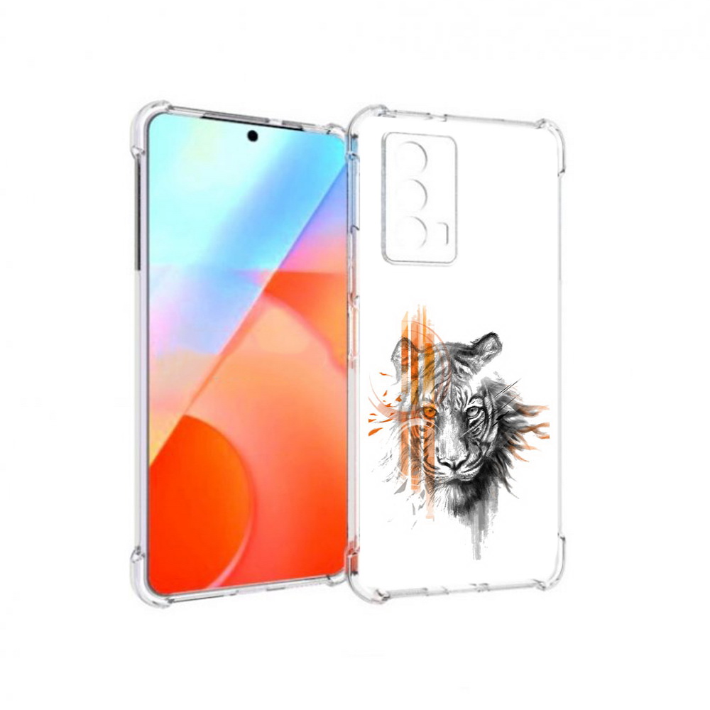 

Чехол MyPads Tocco для Vivo iQOO Z5 огненный тигр (PT226980.401.526), Прозрачный, Tocco