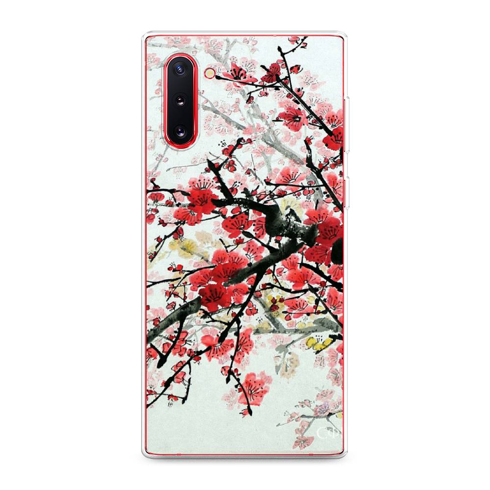 

Чехол Awog на Samsung Galaxy Note 10 "Сакура", Розовый;черный, 28650-4