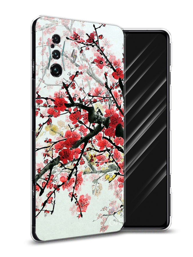 

Чехол Awog на Xiaomi Redmi K50 GE "Сакура", Розовый;черный, 314350-4