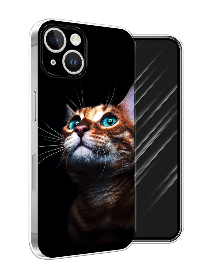 

Чехол Awog на Apple iPhone 15 Plus "Мечтательный кот", Коричневый, 15650-1