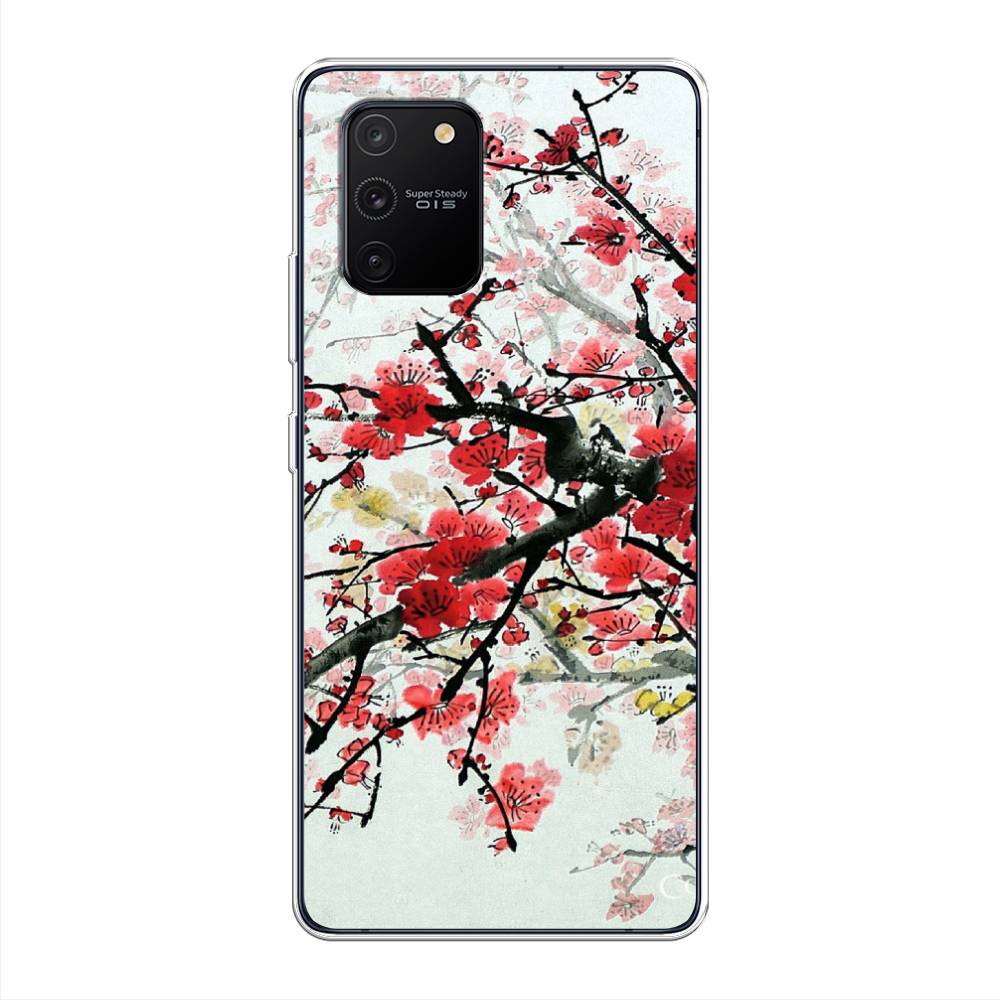 

Чехол Awog на Samsung Galaxy S10 Lite / Самсунг S10 Lite "Сакура", Розовый;черный, 210050-4