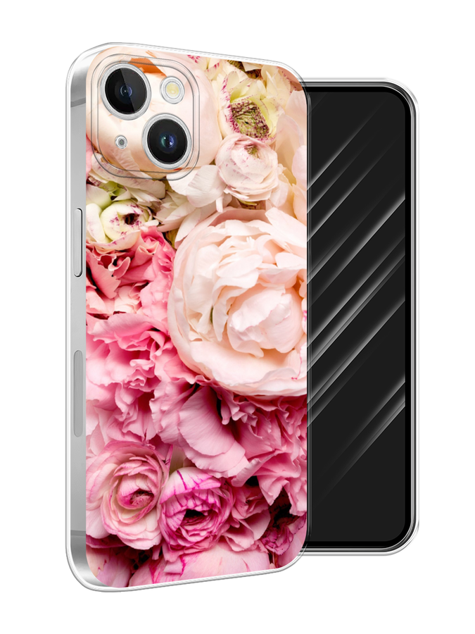 

Чехол Awog на Apple iPhone 15 Plus "Пионы яркие", Розовый, 15650-1