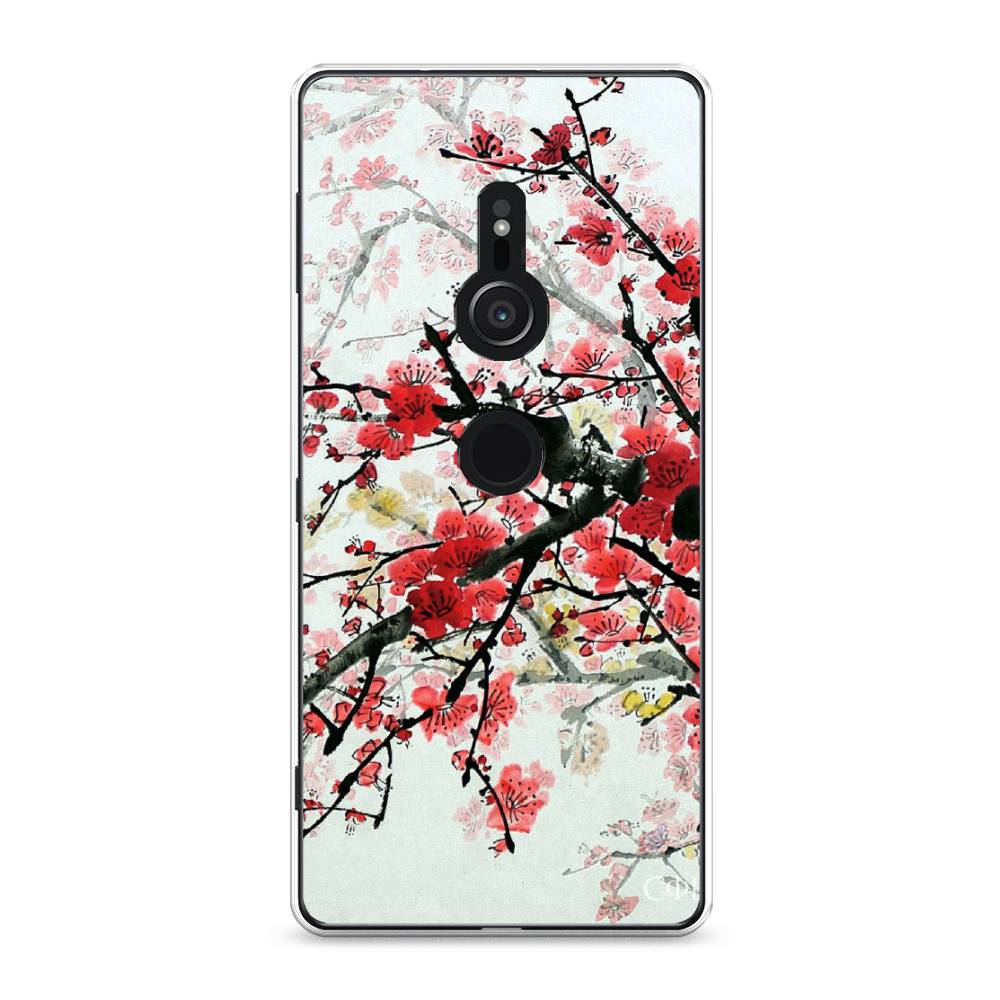 

Чехол Awog на Sony Xperia XZ2 "Сакура", Розовый;черный, 52850-4