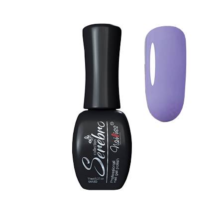 Гель-лак для ногтей Serebro, плотный гипоаллергенный насыщенный, светлый фиолетовый, 11 мл