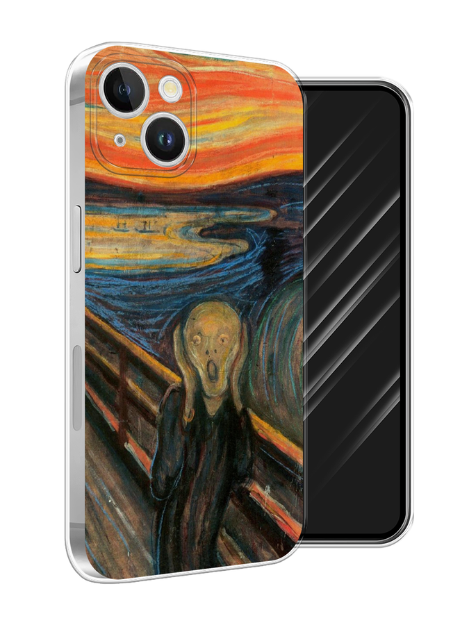 

Чехол Awog на Apple iPhone 15 Plus "Крик", Оранжевый;синий;серый, 15650-1