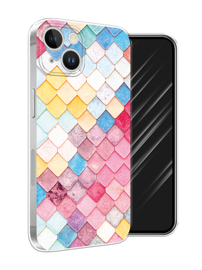 

Чехол Awog на Apple iPhone 15 Plus "Нежные ромбики", Красный, 15650-1