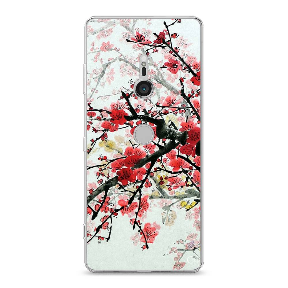 

Чехол Awog на Sony Xperia XZ3 "Сакура", Розовый;черный, 53650-4