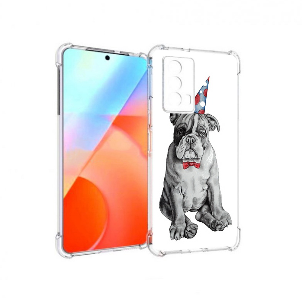 

Чехол MyPads Tocco для Vivo iQOO Z5 праздничный щенок (PT226980.401.554), Прозрачный, Tocco