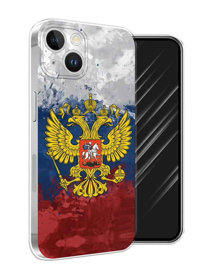 

Чехол Awog на Apple iPhone 15 Plus "РФ", Белый;синий;красный, 15650-1