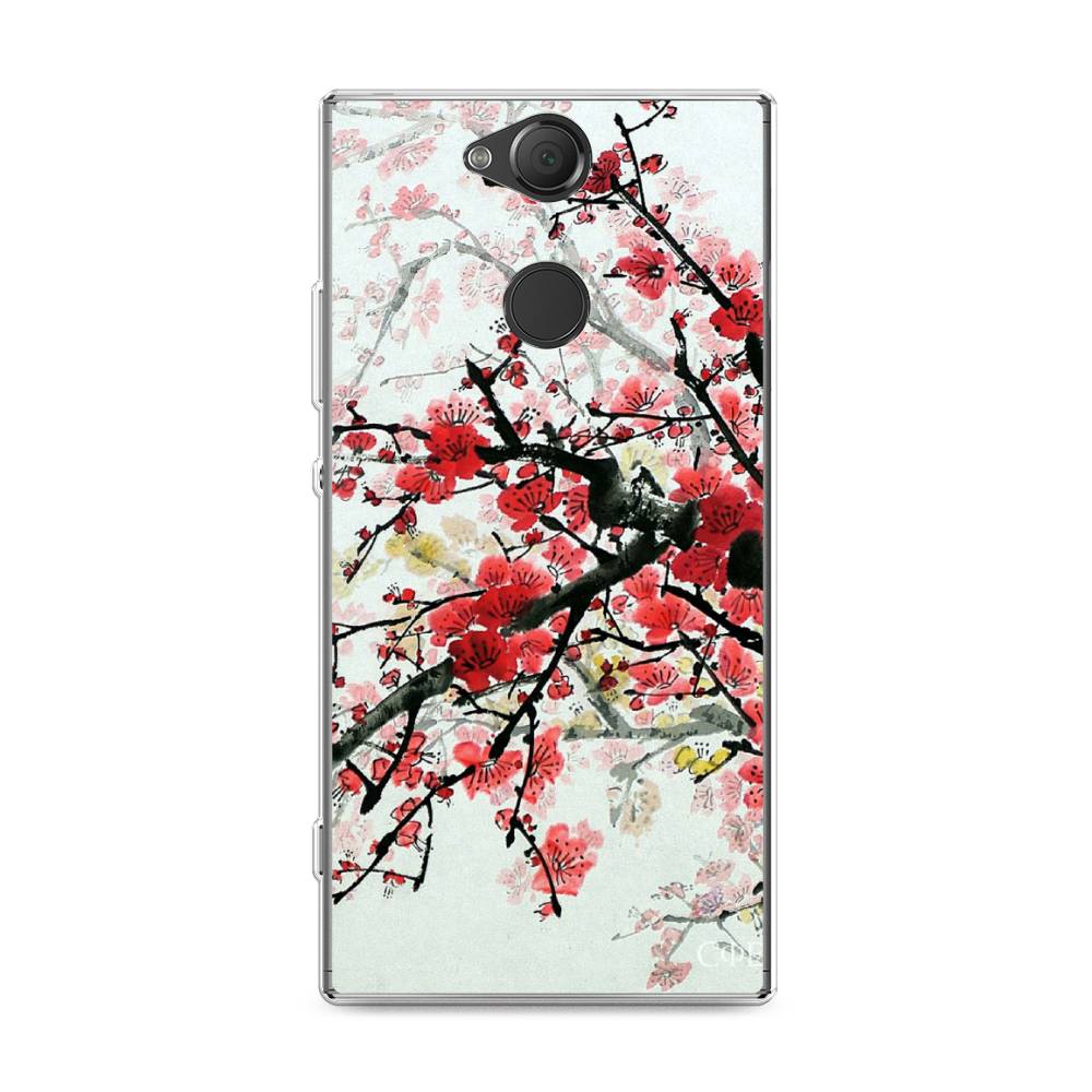 

Чехол Awog на Sony Xperia XA2 Plus "Сакура", Розовый;черный, 53550-4