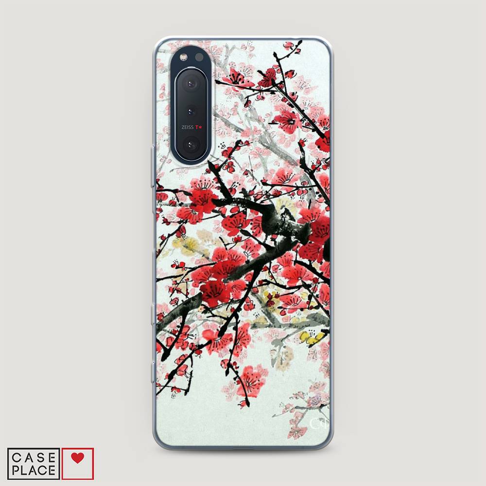 

Чехол Awog на Sony Xperia 5 II "Сакура", Розовый;черный, 54750-4