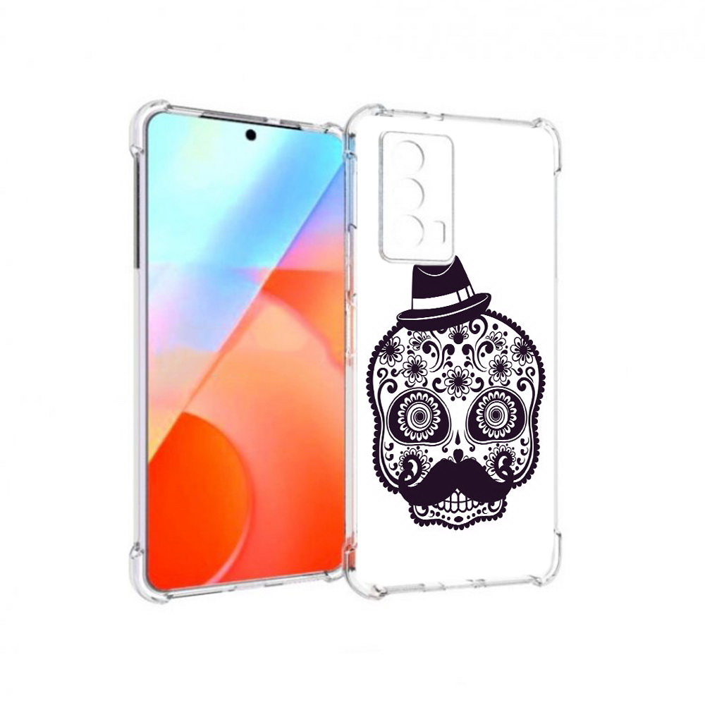 

Чехол MyPads Tocco для Vivo iQOO Z5 разрисованный скелет (PT226980.401.575), Прозрачный, Tocco