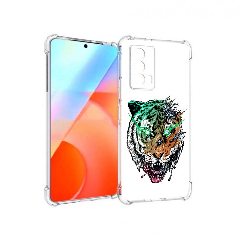 

Чехол MyPads Tocco для Vivo iQOO Z5 робо-тигр (PT226980.401.584), Прозрачный, Tocco