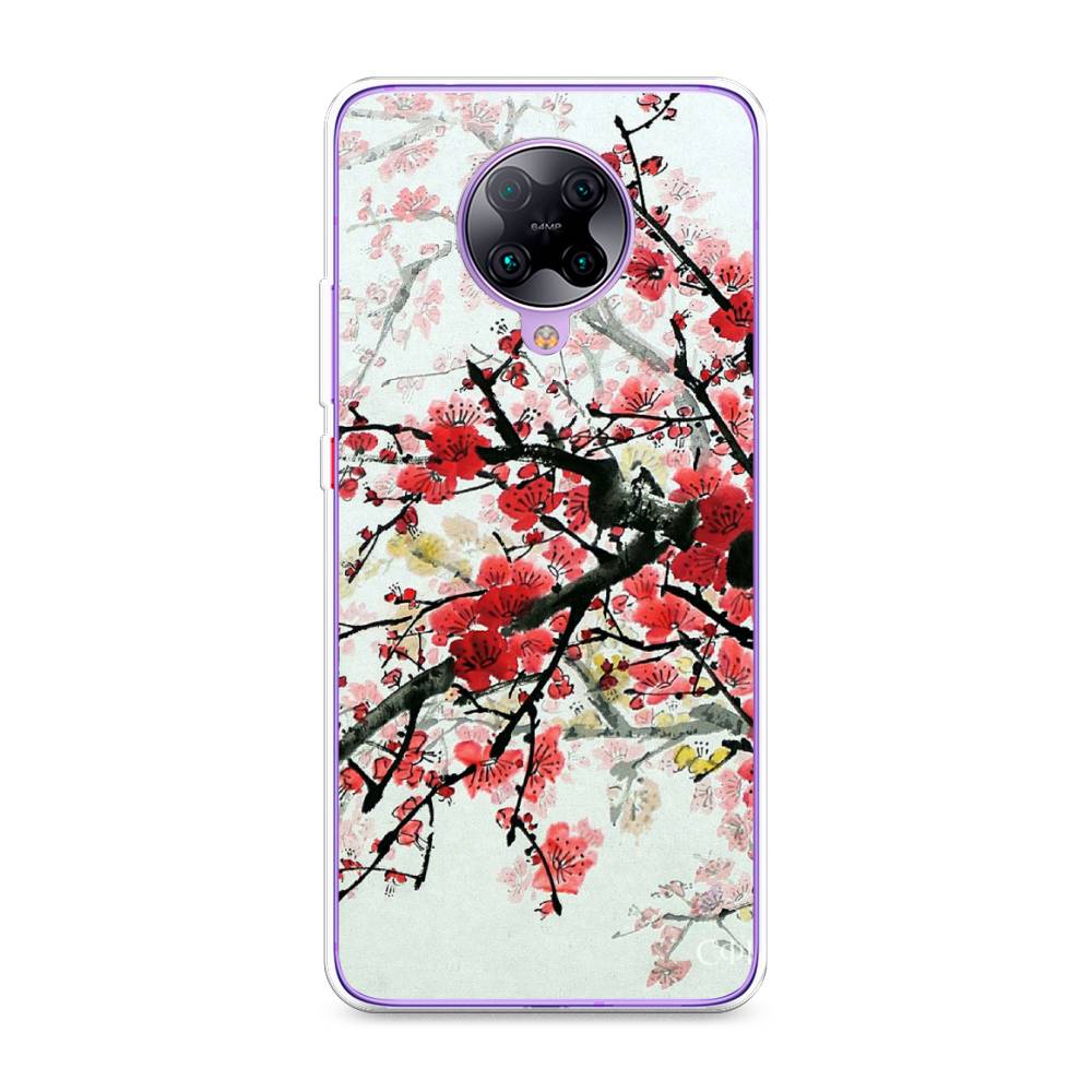 

Чехол Awog на Xiaomi Redmi K30 Pro "Сакура", Розовый;черный, 38850-4
