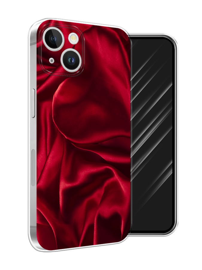 

Чехол Awog на Apple iPhone 15 Plus "Текстура красный шелк", 15650-1