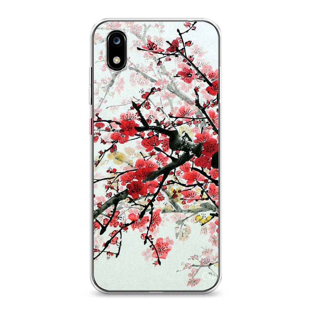 

Чехол Awog на ZTE Blade A7 2019 / ЗТЕ Блэйд A7 2019 "Сакура", Розовый;черный, 133150-4