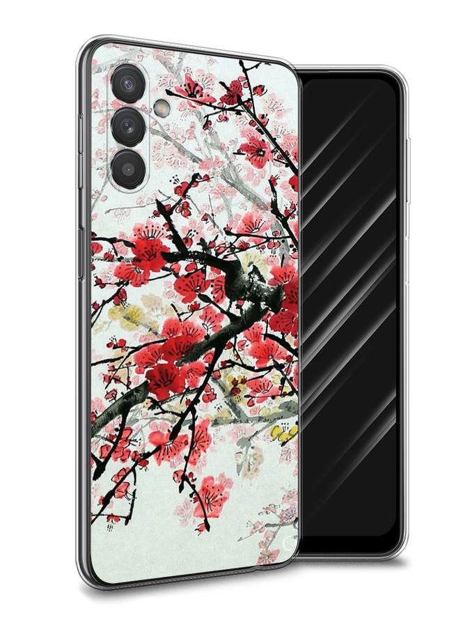 

Чехол Awog на Samsung Galaxy A13 5G / Самсунг A13 5G "Сакура", Розовый;черный, 2104150-4