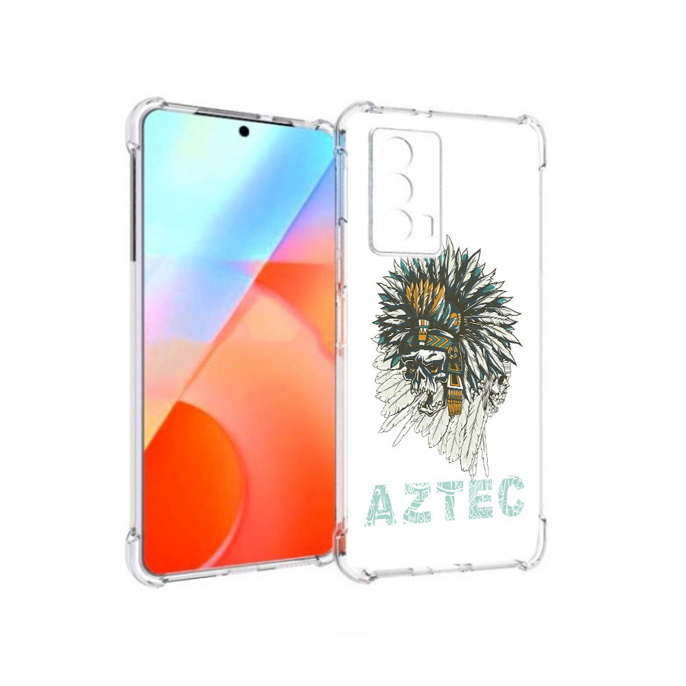 

Чехол MyPads Tocco для Vivo iQOO Z5 скелет индеец (PT226980.401.602), Прозрачный, Tocco