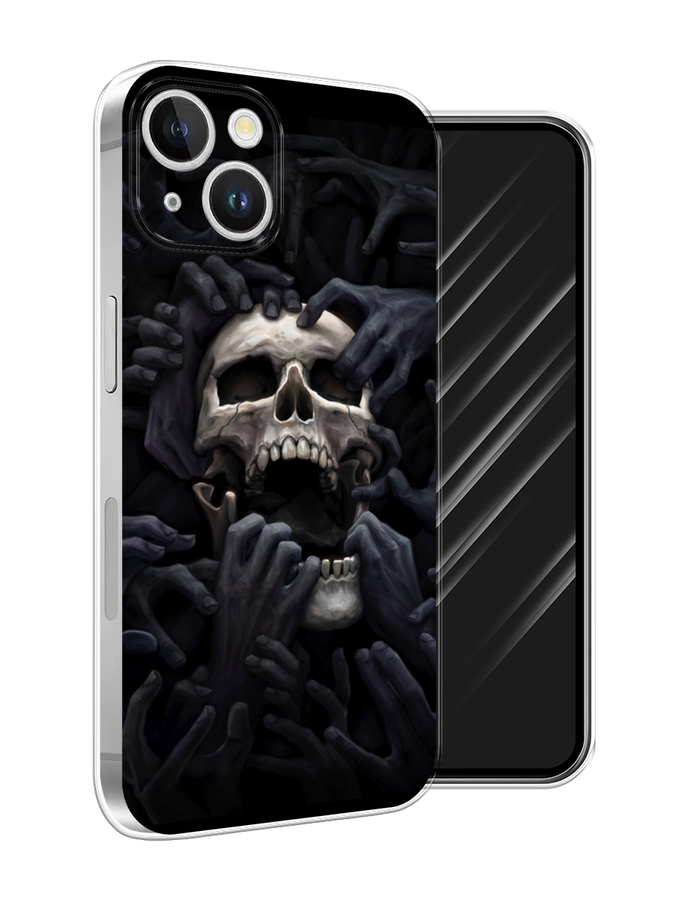 

Чехол Awog на Apple iPhone 15 Plus "Череп 29", Черный;серый, 15650-1