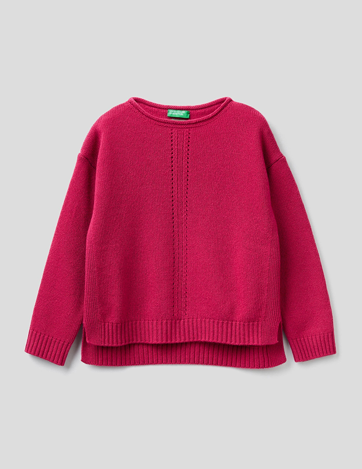 

Джемпер для девочек Benetton цв. фиолетовый р.158, 21A_1244C1949