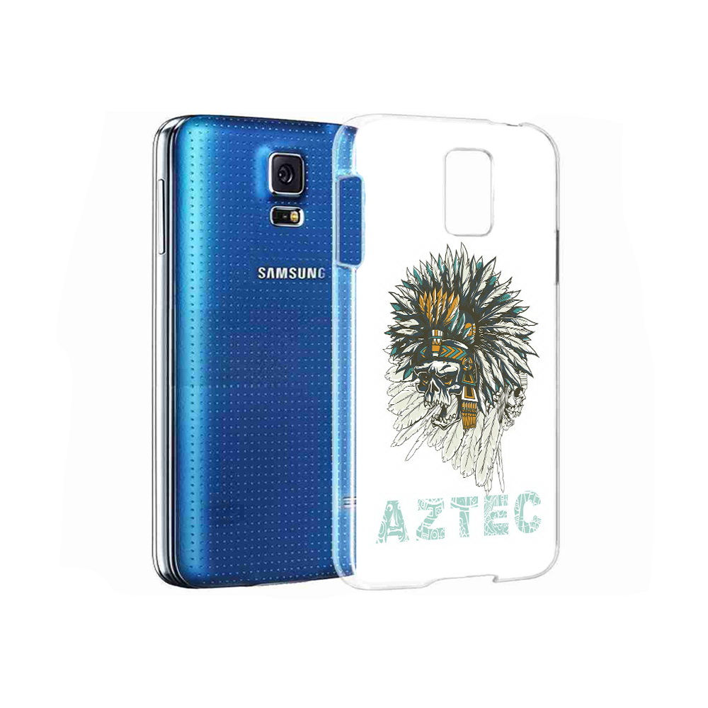 

Чехол MyPads Tocco для Samsung Galaxy S5 скелет индеец (PT12196.512.602), Прозрачный, Tocco