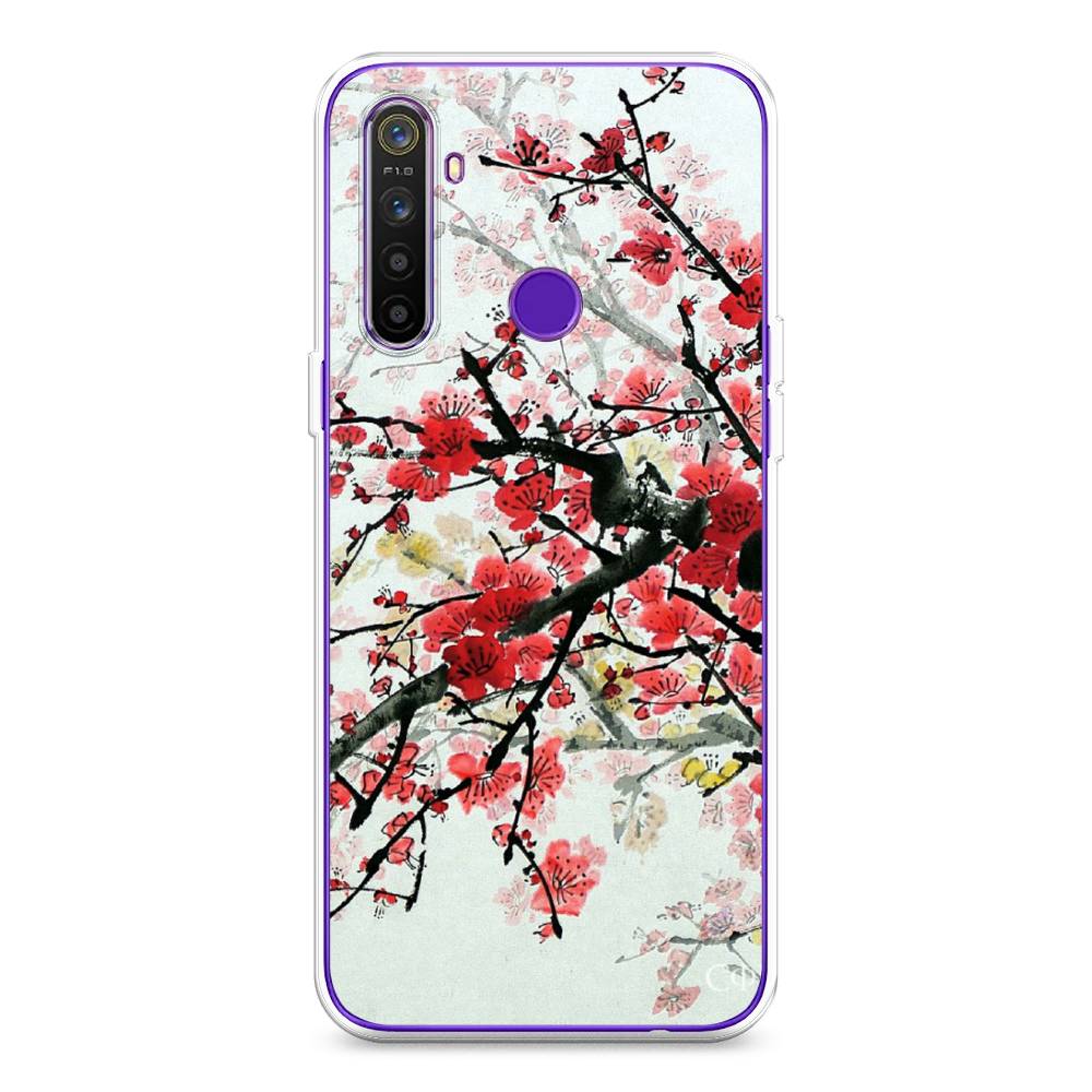 

Чехол Awog на Realme 5 "Сакура", Розовый;черный, 251550-4